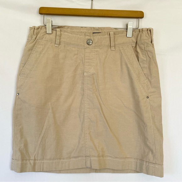 JAG jeans khaki tan skirt pull-on classic fit casual skirt chino cotton size 10 - Picture 1 of 9